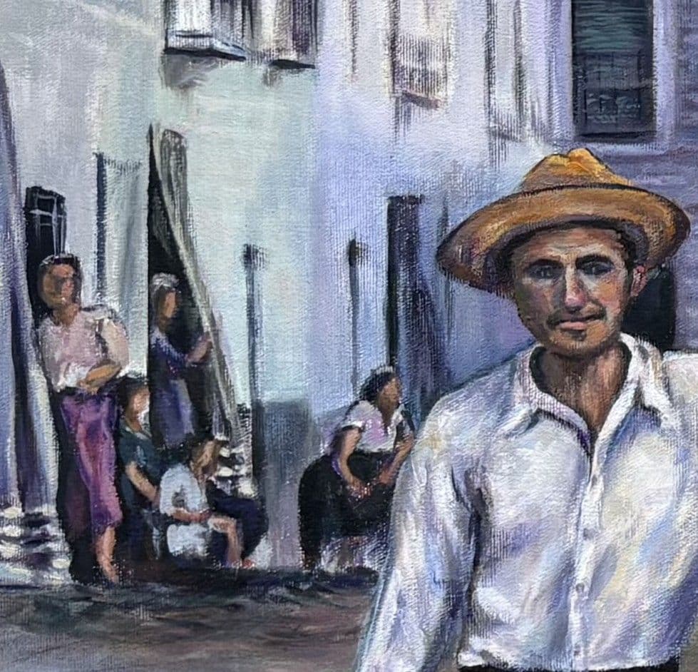 Pintura de Fergoarte - Juan, Leona y Española: en el umbral de una nueva vida