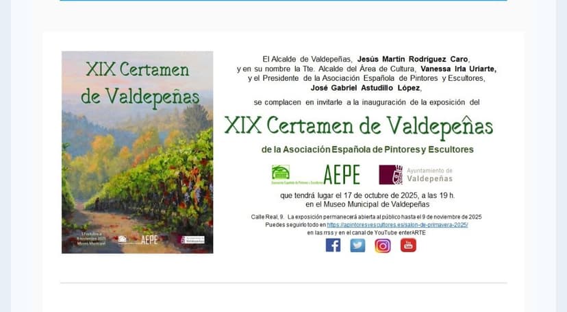 XIX CERTAMEN DE VALDEPEÑAS