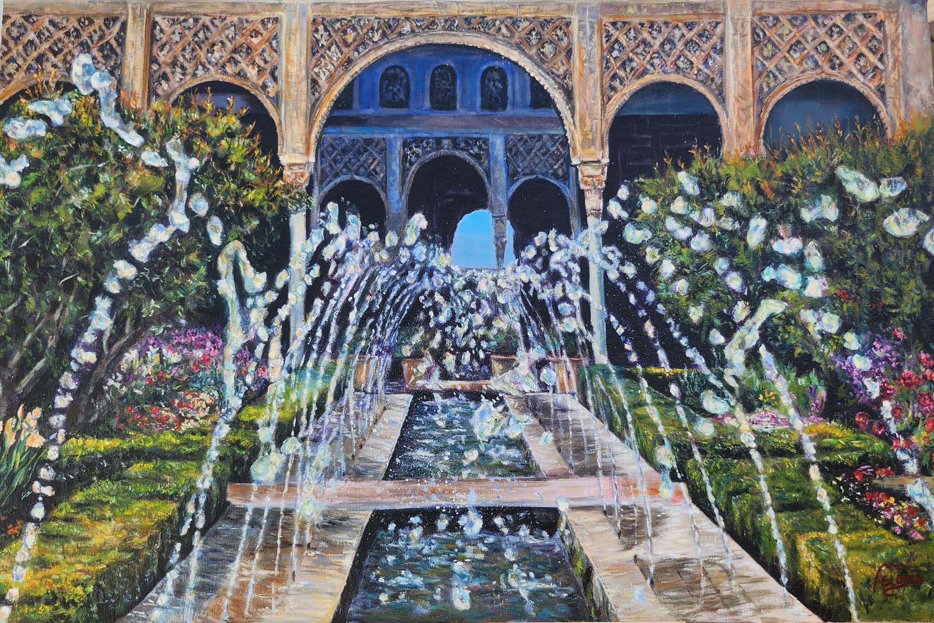 Pintura de Fergoarte - Susurros de Granada, Sinfonía de primavera