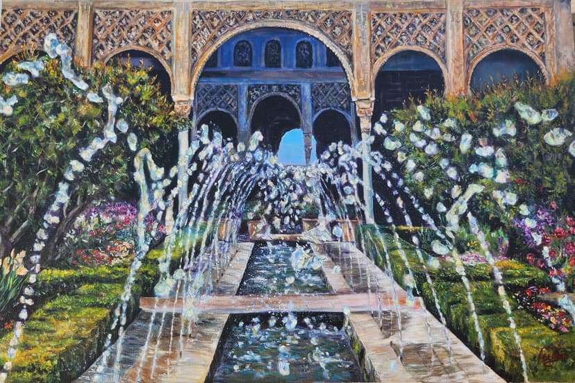 Pintura de Fergoarte - Susurros de Granada, Sinfonía de primavera